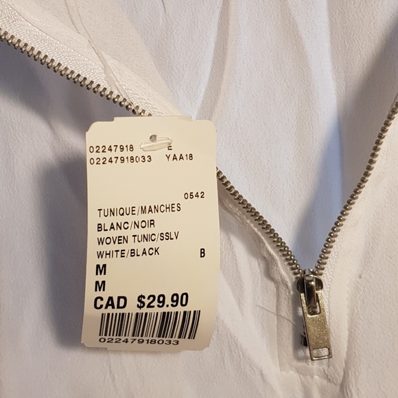 Forever21 White and Black LongTunic - Picture 5 of 5